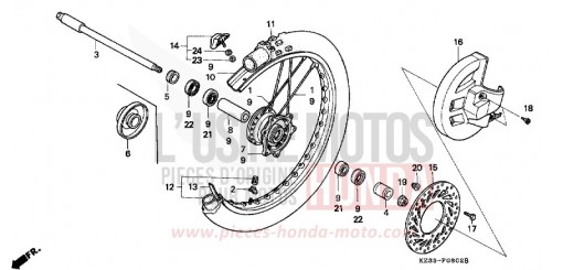 FRONT WHEEL CR250RS de 1995